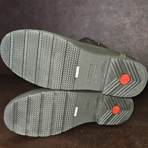 Hunter Refined Matte Dark Green Adjustable Rain Boots Size 8 - Picture 11 of 15